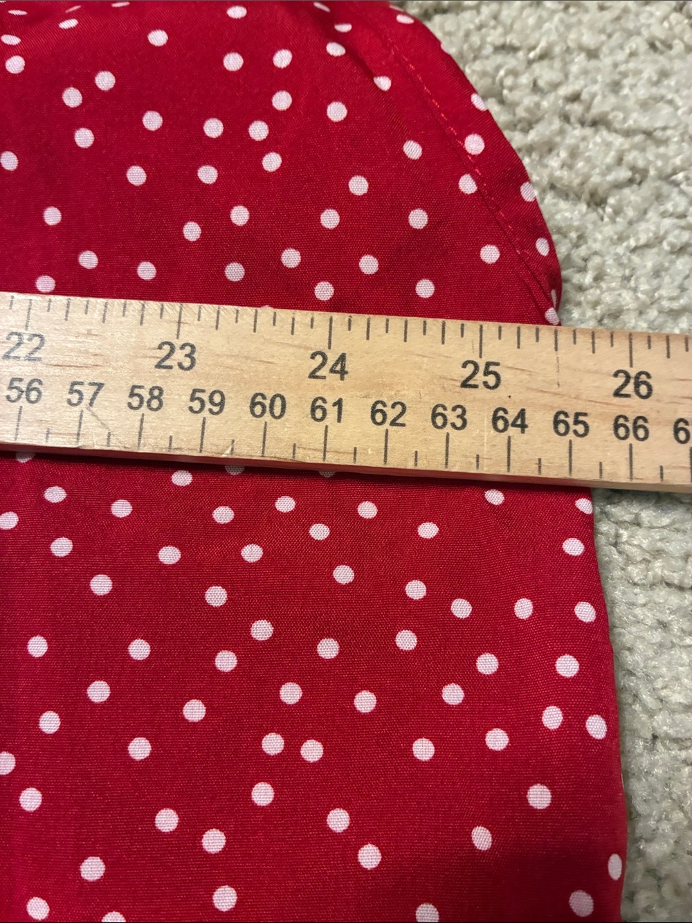 SHEIN Red V-Neck Polka Dot Blouse Short Sleeve Top Plus 3XL - Picture 6 of 7